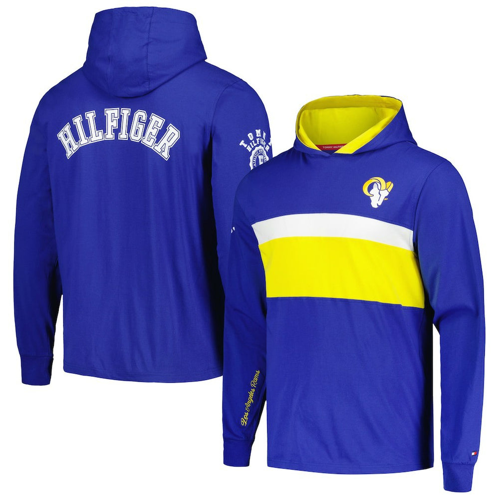 Los Angeles Rams Tommy Hilfiger Morgan Long Sleeve Hoodie T-Shirt - Royal Hoodies