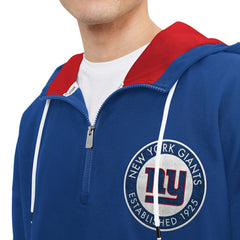 New York Giants Tommy Hilfiger Aaron Quarter-Zip Hoodie - Royal Hoodies