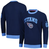 Tennessee Titans Tommy Hilfiger Reese Raglan Tri-Blend Pullover Sweatshirt - Navy Pullover