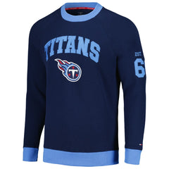 Tennessee Titans Tommy Hilfiger Reese Raglan Tri-Blend Pullover Sweatshirt - Navy Pullover
