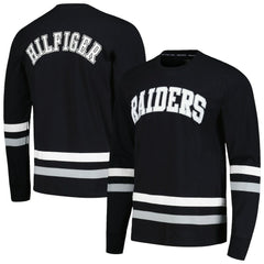 Las Vegas Raiders Tommy Hilfiger Nolan Long Sleeve T-Shirt - Black/Silver T-shirts