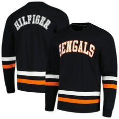Cincinnati Bengals Tommy Hilfiger Nolan Long Sleeve T-Shirt - Black/Orange T-shirts