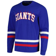 New York Giants Tommy Hilfiger Nolan Long Sleeve T-Shirt - Royal/Red T-shirts