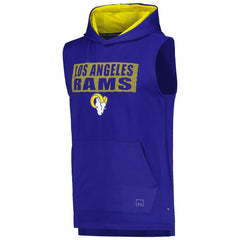 Los Angeles Rams MSX by Michael Strahan Marathon Sleeveless Pullover Hoodie - Royal Hoodies
