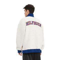New York Giants Tommy Hilfiger Jordan Sherpa Quarter-Zip Sweatshirt - Cream Sweatshirts