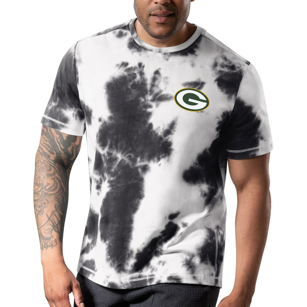 Green Bay Packers MSX by Michael Strahan Freestyle Tie-Dye T-Shirt - Black T-shirts