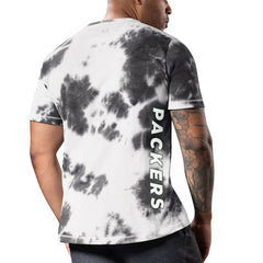 Green Bay Packers MSX by Michael Strahan Freestyle Tie-Dye T-Shirt - Black T-shirts
