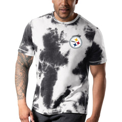 Pittsburgh Steelers MSX by Michael Strahan Freestyle Tie-Dye T-Shirt - Black T-shirts