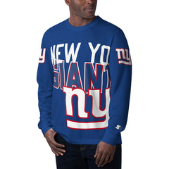 New York Giants Starter Clutch Hit Long Sleeve T-Shirt - Royal T-shirts