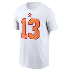 Mike Evans '76 Tampa Bay Buccaneers 50th Season Name & Number T-Shirt - White T-shirts
