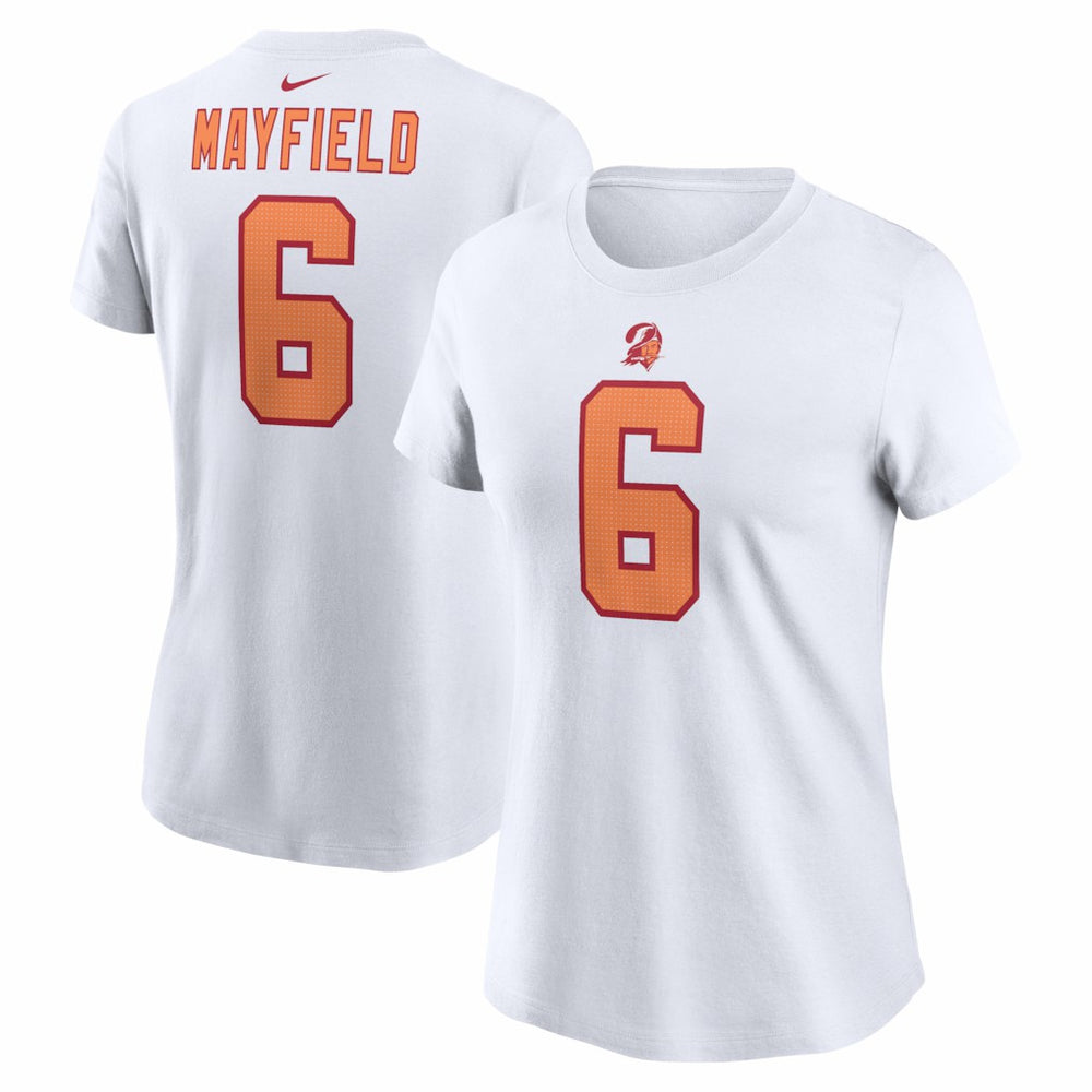 Baker Mayfield Tampa Bay Buccaneers Women's Name & Number T-Shirt - White T-shirts