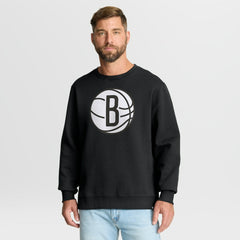 Brooklyn Nets Essential Legacy Sweatshirt Black - Fanatics