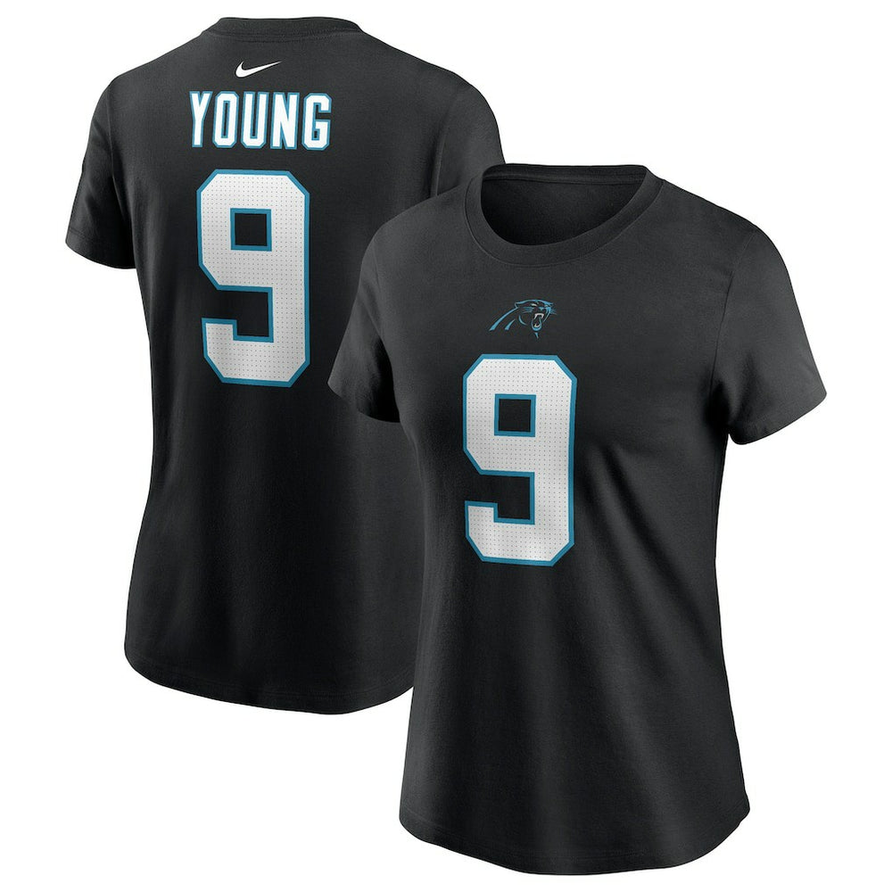 Bryce Young Carolina Panthers Women's Player Name & Number T-Shirt - Black T-shirts
