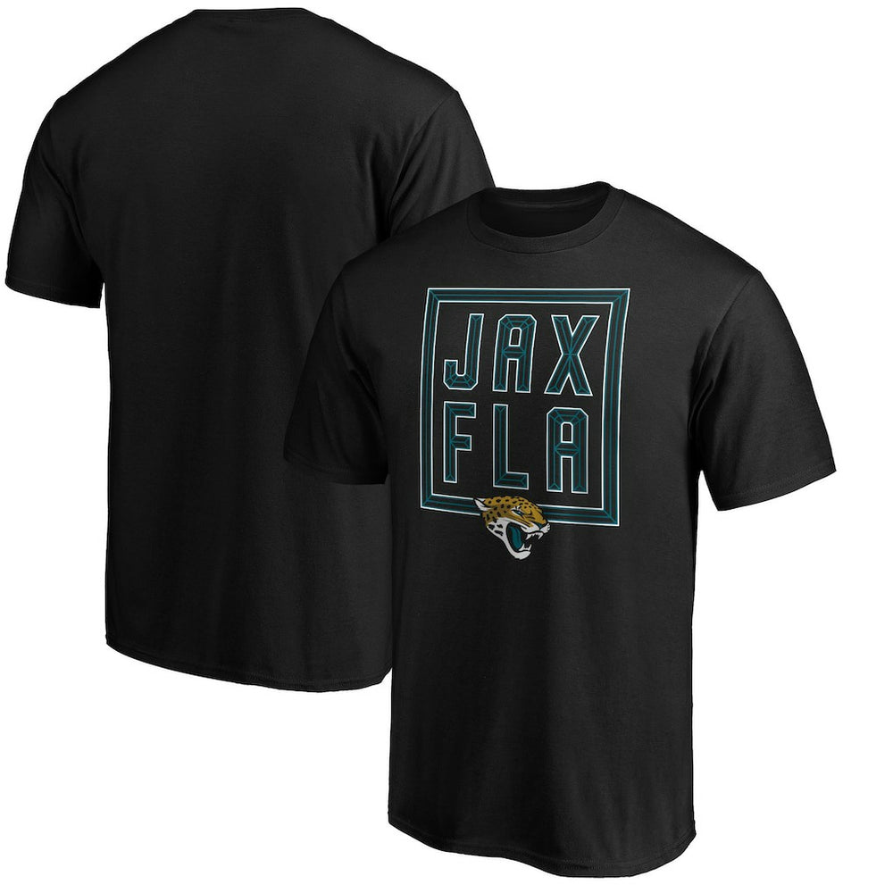 Jacksonville Jaguars Hometown Collection Initial Outline T-Shirt - Black T-shirts