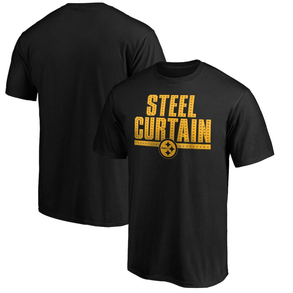 Pittsburgh Steelers Hometown Collection Steel Curtain T-Shirt - Black T-shirts