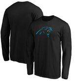 Carolina Panthers Primary Logo Long Sleeve T-Shirt - Black T-shirts