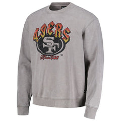 San Francisco 49ers The Wild Collective Unisex Distressed Pullover Sweatshirt - Gray Pullover