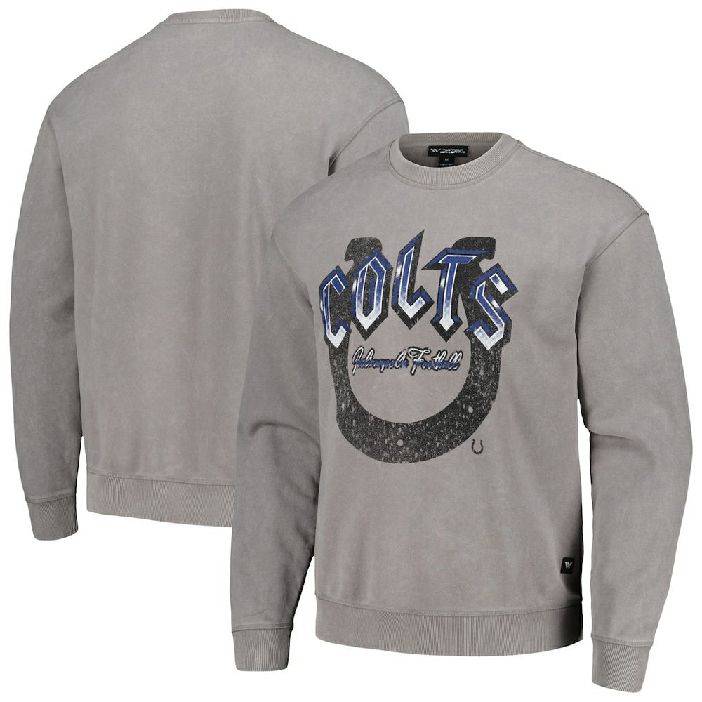 Indianapolis Colts The Wild Collective Unisex Distressed Pullover Sweatshirt - Gray Pullover