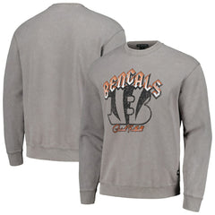 Cincinnati Bengals The Wild Collective Unisex Distressed Pullover Sweatshirt - Gray Pullover