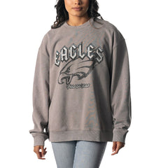 Philadelphia Eagles The Wild Collective Unisex Distressed Pullover Sweatshirt - Gray Pullover