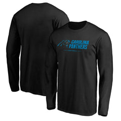 Carolina Panthers Team Lockup Long Sleeve T-Shirt - Black T-shirts