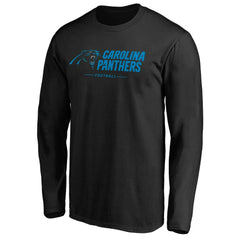 Carolina Panthers Team Lockup Long Sleeve T-Shirt - Black T-shirts