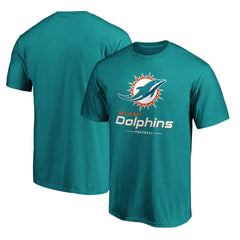 Miami Dolphins Team Lockup T-Shirt - Aqua T-shirts