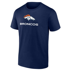 Denver Broncos Team Lockup T-Shirt - Navy T-shirts