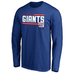 New York Giants On Side Stripe Long Sleeve T-Shirt - Royal T-shirts