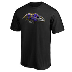 Baltimore Ravens Midnight Mascot Team Logo T-Shirt - Black T-shirts