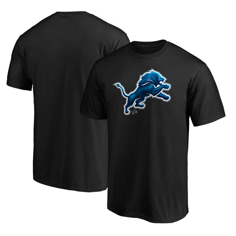 Detroit Lions Midnight Mascot Team Logo T-Shirt - Black T-shirts