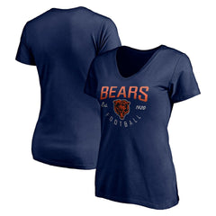 Chicago Bears Women's Live For It V-Neck T-Shirt - Navy T-shirts