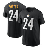 Joey Porter Jr. Pittsburgh Steelers Player Name & Number T-Shirt - Black T-shirts