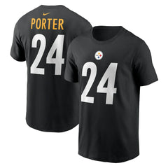 Joey Porter Jr. Pittsburgh Steelers Player Name & Number T-Shirt - Black T-shirts