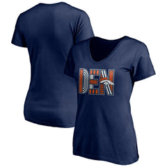 Denver Broncos Women's Hometown Collection V-Neck T-Shirt - Navy T-shirts