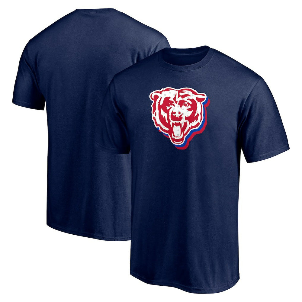 Chicago Bears Red White and Team T-Shirt - Navy T-shirts