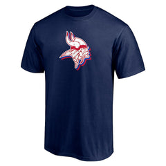 Minnesota Vikings Red White and Team T-Shirt - Navy T-shirts