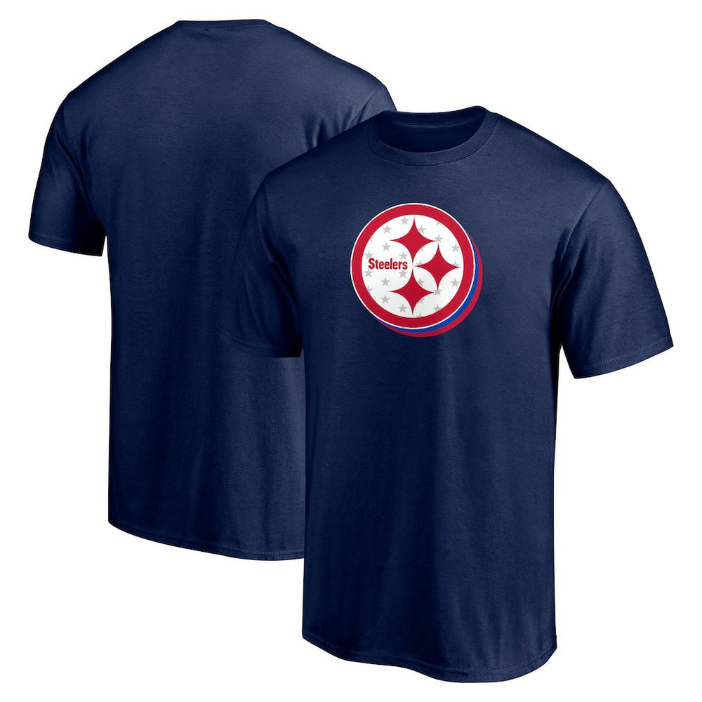 Pittsburgh Steelers Red White and Team T-Shirt - Navy T-shirts