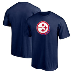 Pittsburgh Steelers Red White and Team T-Shirt - Navy T-shirts
