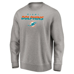 Miami Dolphins Elevate Play Pullover Sweatshirt - Gray Pullover