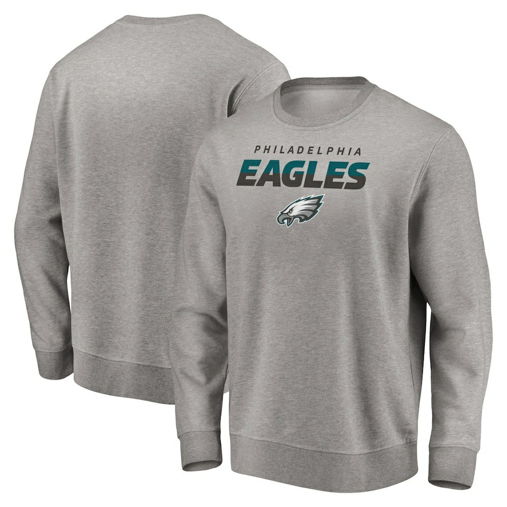 Philadelphia Eagles Elevate Play Pullover Sweatshirt - Gray Pullover