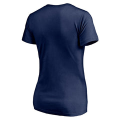 New England Patriots Women's Long Stride V-Neck T-Shirt - Navy T-shirts