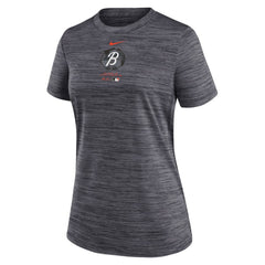 Baltimore Orioles Nike Women's City Connect Practice Velocity T-Shirt - Charcoal T-shirts