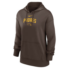 San Diego Padres Nike Women's Authentic Collection Performance Pullover Hoodie - Brown Hoodies