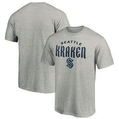 Seattle Kraken Team Lockup T-Shirt - Heather Gray | US 200131574