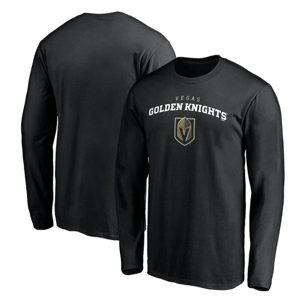Vegas Golden Knights Team Lockup Long Sleeve T-Shirt - Black | US 200131575