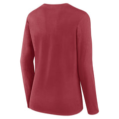 Arizona Cardinals Women's Plus Size Foiled Play Long Sleeve T-Shirt - Cardinal T-shirts