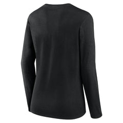 Carolina Panthers Women's Plus Size Foiled Play Long Sleeve T-Shirt - Black T-shirts