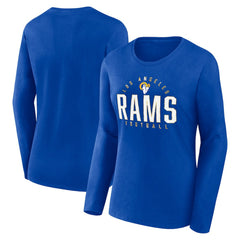 Los Angeles Rams Women's Plus Size Foiled Play Long Sleeve T-Shirt - Royal T-shirts