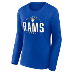 Los Angeles Rams Women's Plus Size Foiled Play Long Sleeve T-Shirt - Royal T-shirts